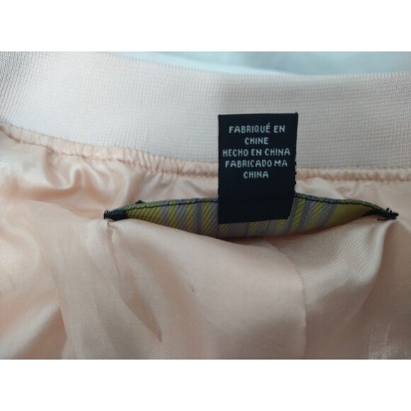 Forever 21 Jacket sz 3X pink satin full zip track jacket retro pockets 50s 80s - Picture 7 of 12